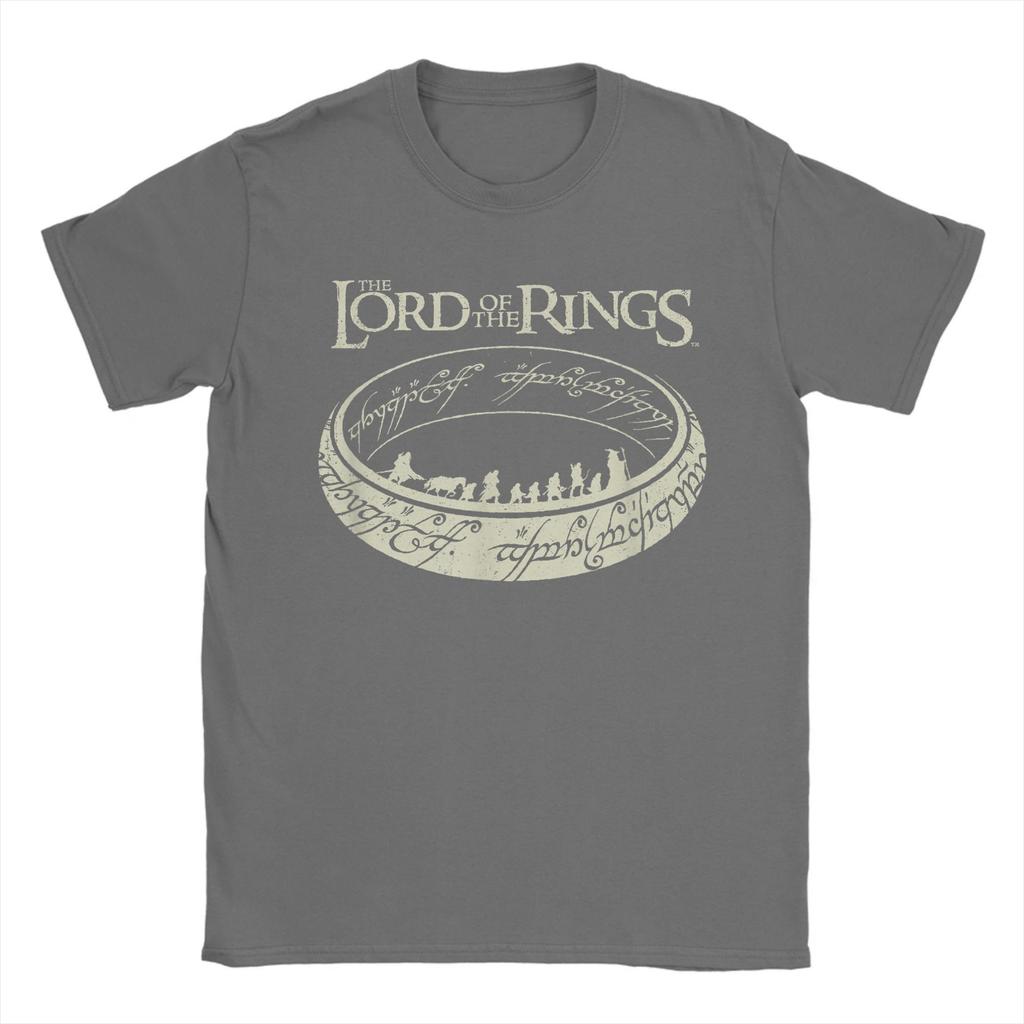Vintage L-Lords Of The R-Rings The Journey Ring T-Shirt for Men 100% Cotton T Shirt Short Sleeve Tee Shirt Plus Size Clothing