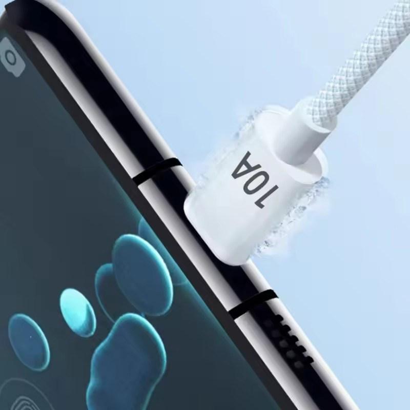 120W 10A Fast Charger for IPhone17 16 15 Pro Max USB Type C Charger Cable for Xiaomi Huawei Samsung Dual Type C Data Transfer Line