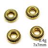 Small Hole Vintage Alloy Gear Spacer Beads Metal Loose Beads DIY Bracelet Necklace Jewelry Making Findings Accessories