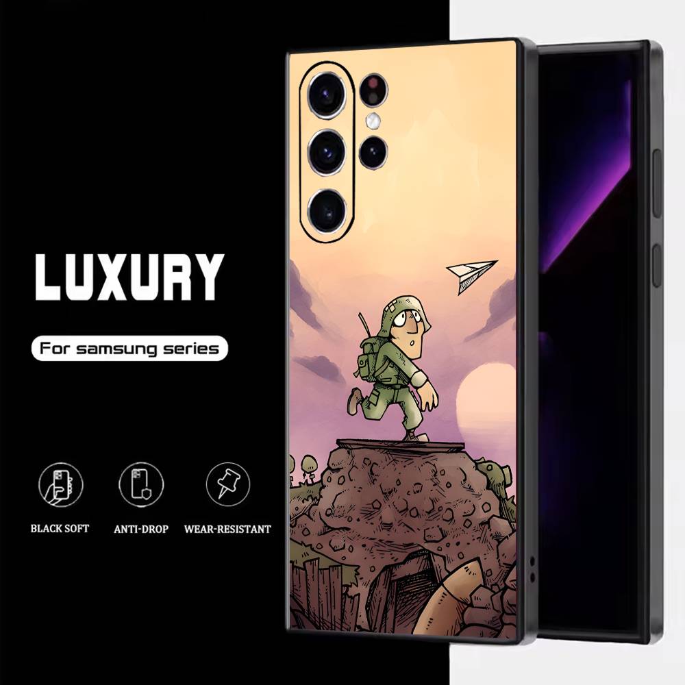 

M-Metal Slug Game Phone Case For Samsung S25,S24,S23,S22,S21,S20,S10,Ultra,Plus,Lite,FE,Soft Silicone Black Cover Samsung S23ULTRA5G