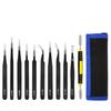 9/10/11Pcs Stainless Steel Antistatic Tweezers Anti-Static Electronic Tweezers  Mobile Phone Repair