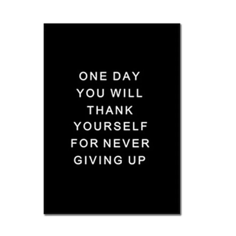 Nordic Style Motivational Quote Text Letters Print Art Canvas Poster for Living Room Decoration Home Wall Decor Picture