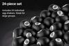 MEINL Percussion Egg Shaker Set ES-SET24-BK (Black, 24 pieces)