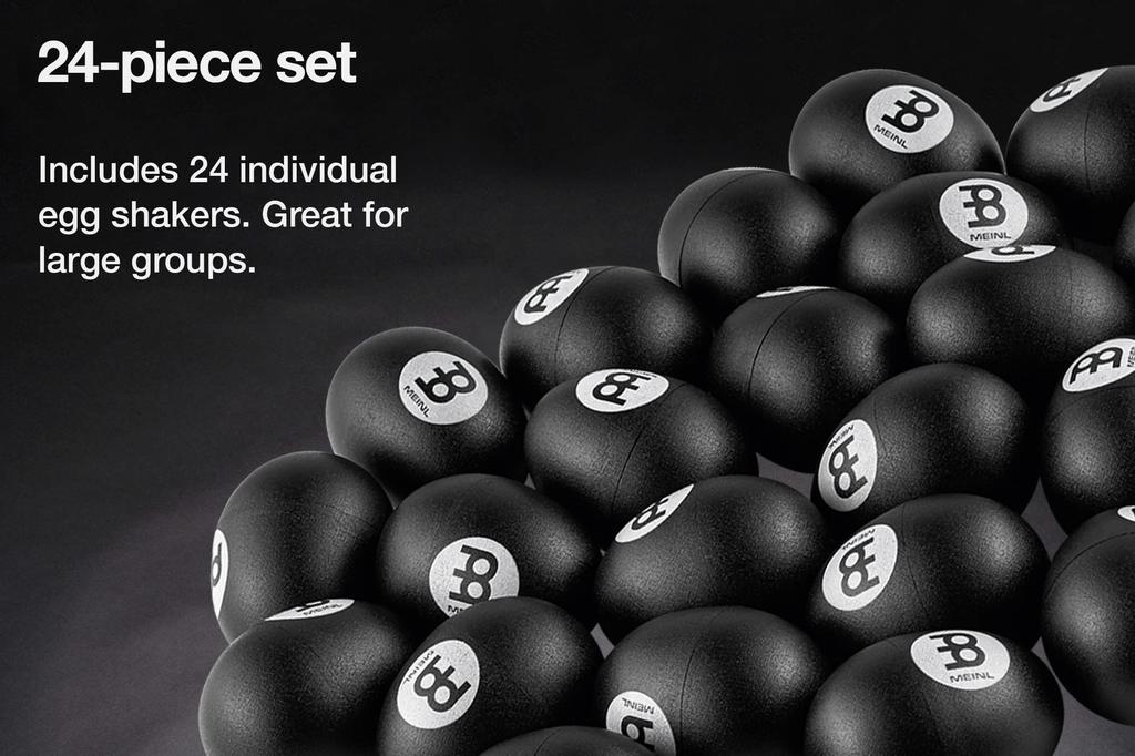 MEINL Percussion Egg Shaker Set ES-SET24-BK (Black, 24 pieces)