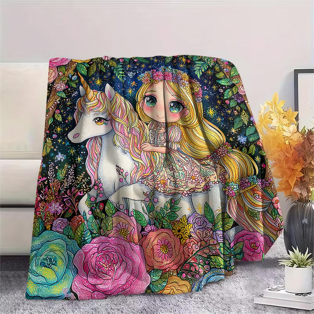 Genie Print Flannel Blanket, High Quality Comfortable for All Seasons, Home Decor, Warmth and Comfort, Perfect for Christmas Gifts
