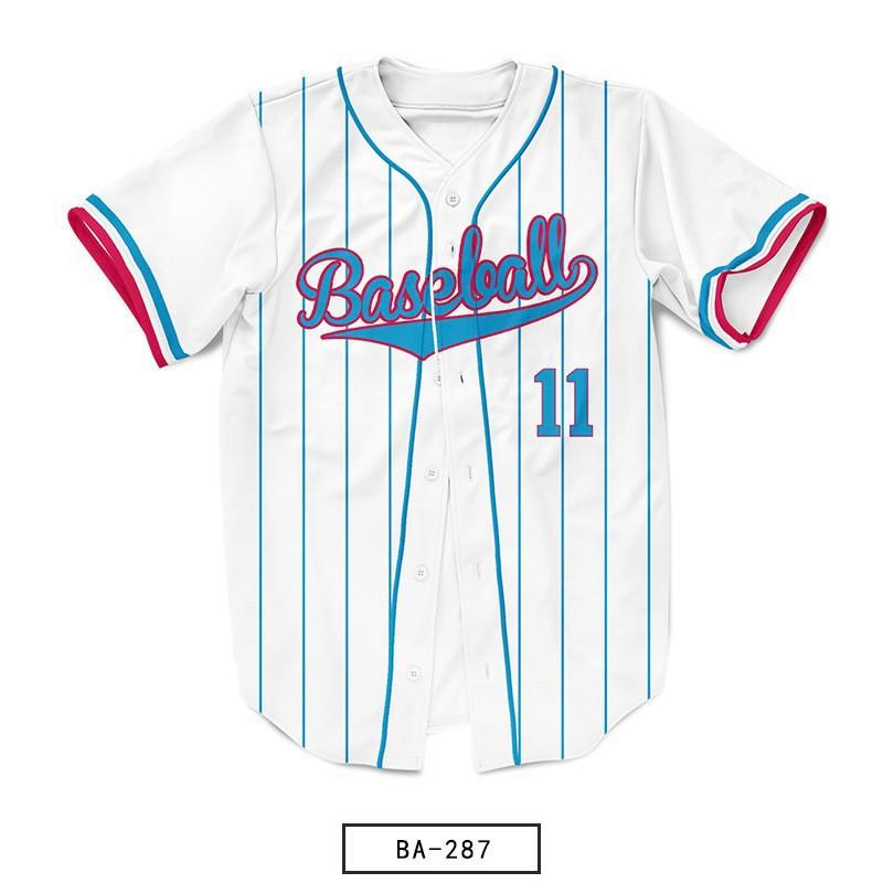 Men's and Women's Same Baseball Uniforms, European and American Baseball Tops, 3D Digital Printing Sportswear, Game Training Uniforms