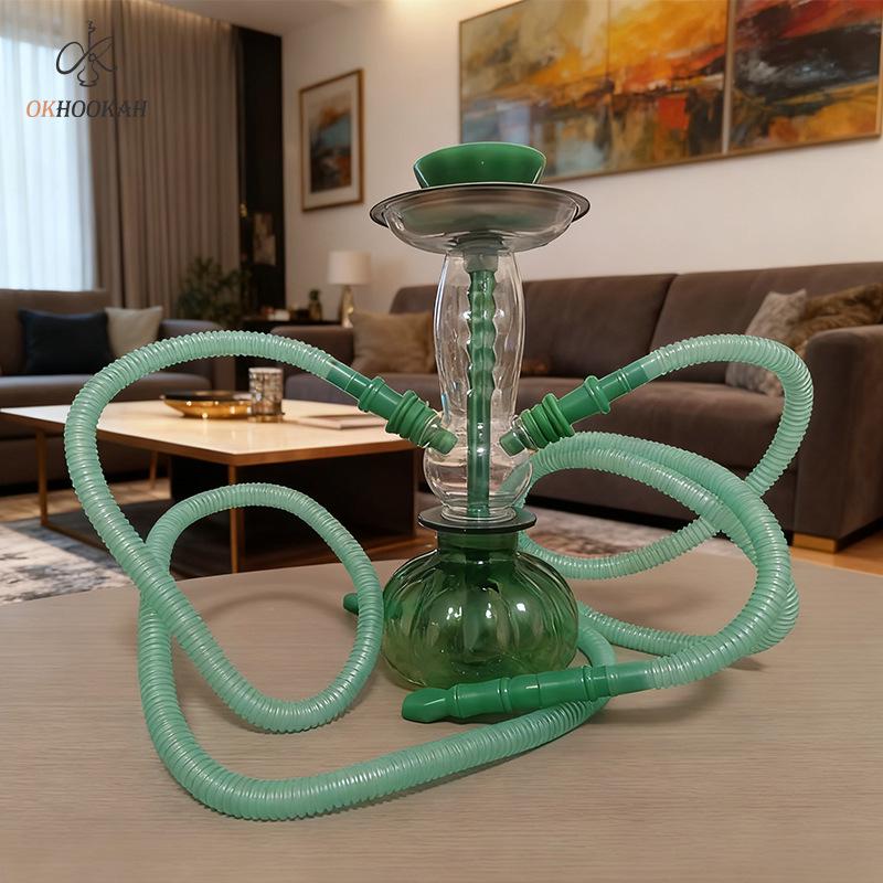 Eco-Friendly Portable Double-Tube Hookah for Bars & Nightclubs
