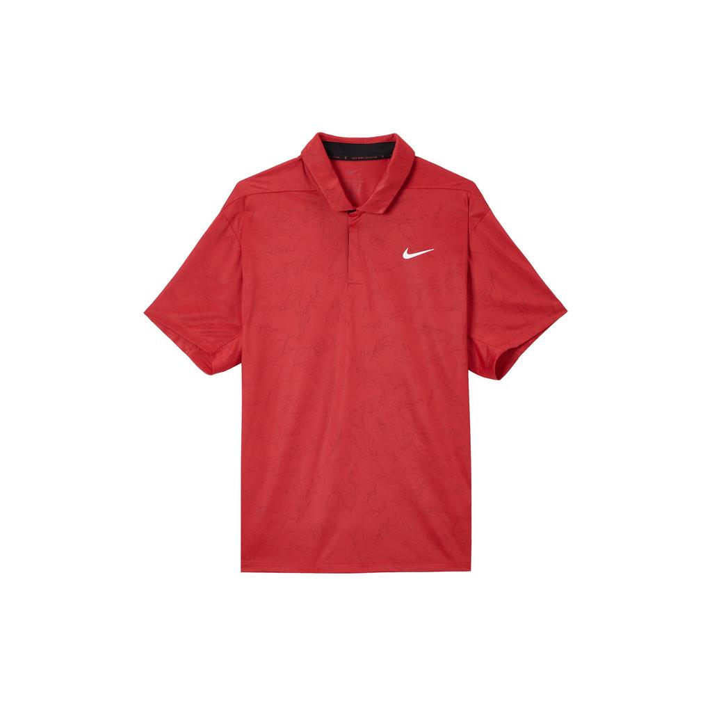 Nike Polo Shirts Men's Red Polo Collar Moderate Straight Fit DZ5381-687