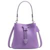 Rowan 21 Logo Gold Hardware Coated Canvas And Leather Bucket Bag Women Bags Purple CBH06-SVII