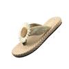 Daisy Women's Herringbone Hemp Rope Flip-Flops: Summer Straw Woven Low Heel Slip-On Sandals