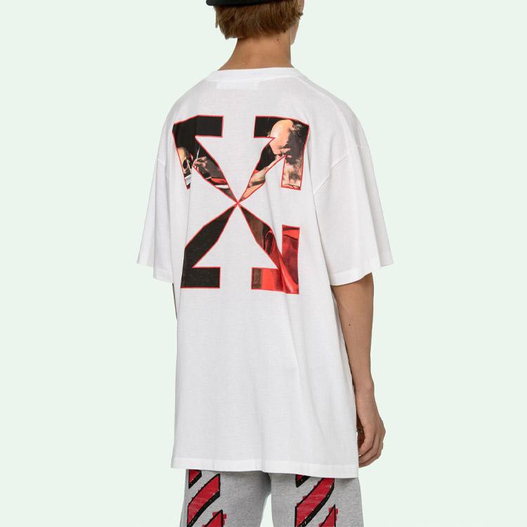 Off-White Caravaggio Over Tee White Men Tops OMAA038R21JER0030125