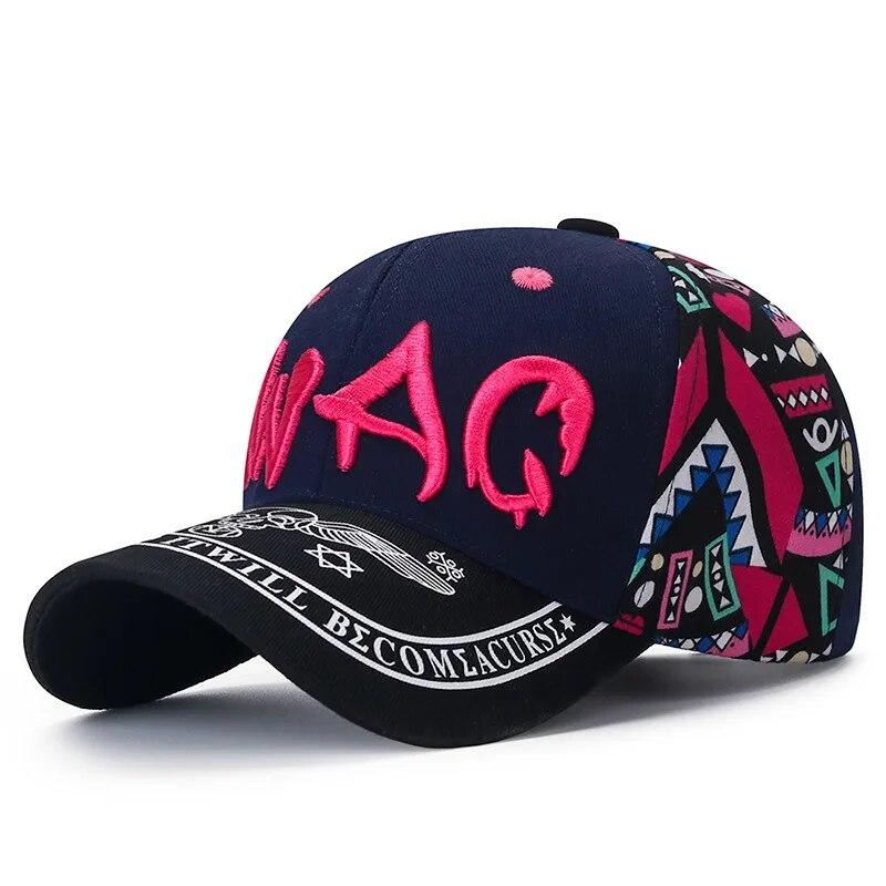 Spring Summer Printed Cap Ladies Spring Korean Baseball Cap Casual Fashion Letter Embroidery Outdoor Sunscreen Sun Hat