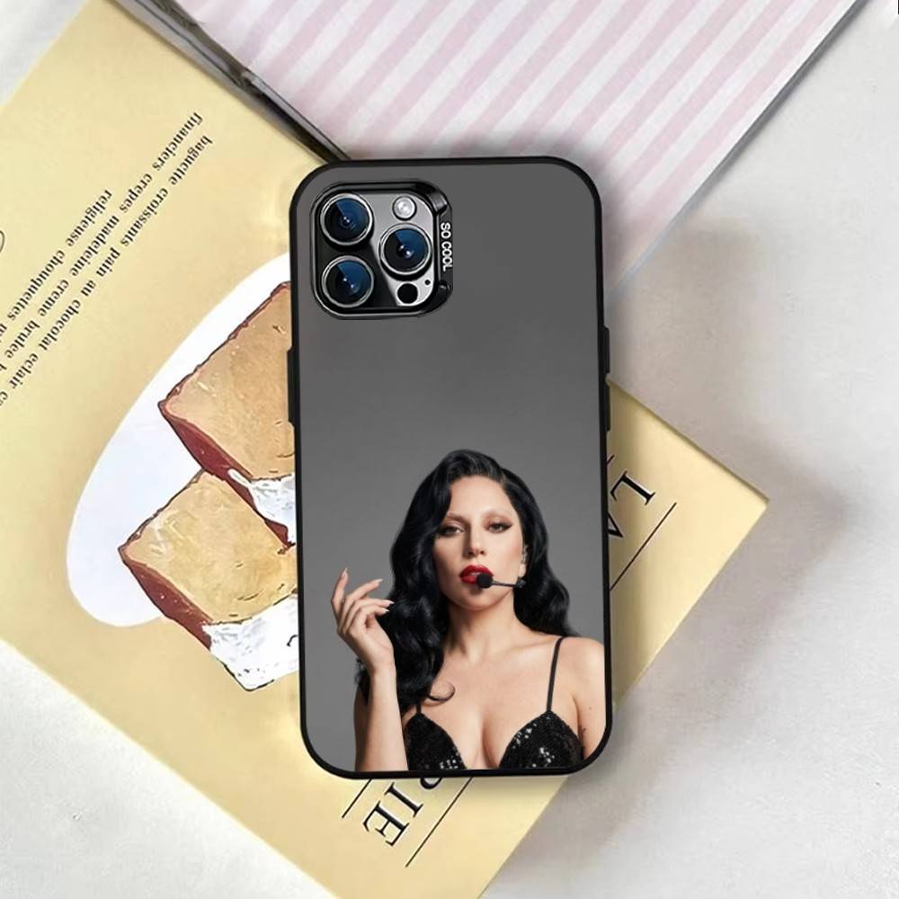 Sängerin L-Lady G-Gaga Handyhülle Für iPhone 17,16,15,14,13,12,11 Plus,Pro Max,XS,Farbige Silberbeschichtete Innenseite