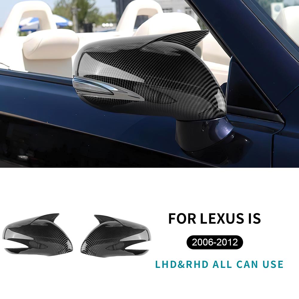 For Lexus IS IS250 IS350 IS F 2006 2007 2008 2009 2010 2011 2012 LHD Rearview Mirror Cover Trim ABS Pair Side Wing Mirror Cover