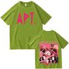 2025 Bruno Mars And Rose APT TShirts Unisex Harajuku ONeck Short Sleeve Popular Music Shirts Fans Gift