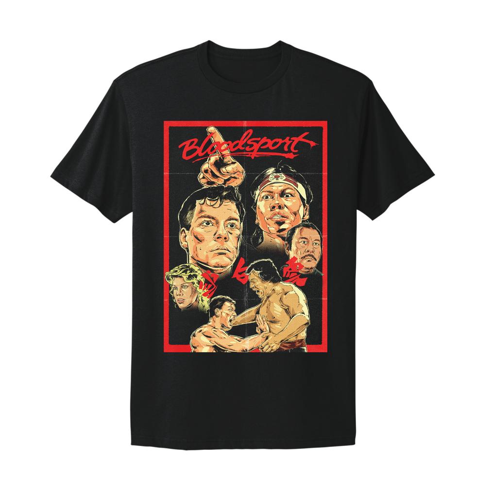Bloodsport Movie Van Damme Poster Graphic Movie Classic Film T-shirt