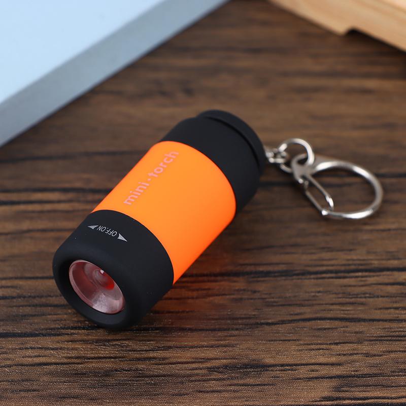 Travel Outdoor Portable Children'S Flashlight Small Keychain Light Usb Charging Flashlight Strong Led