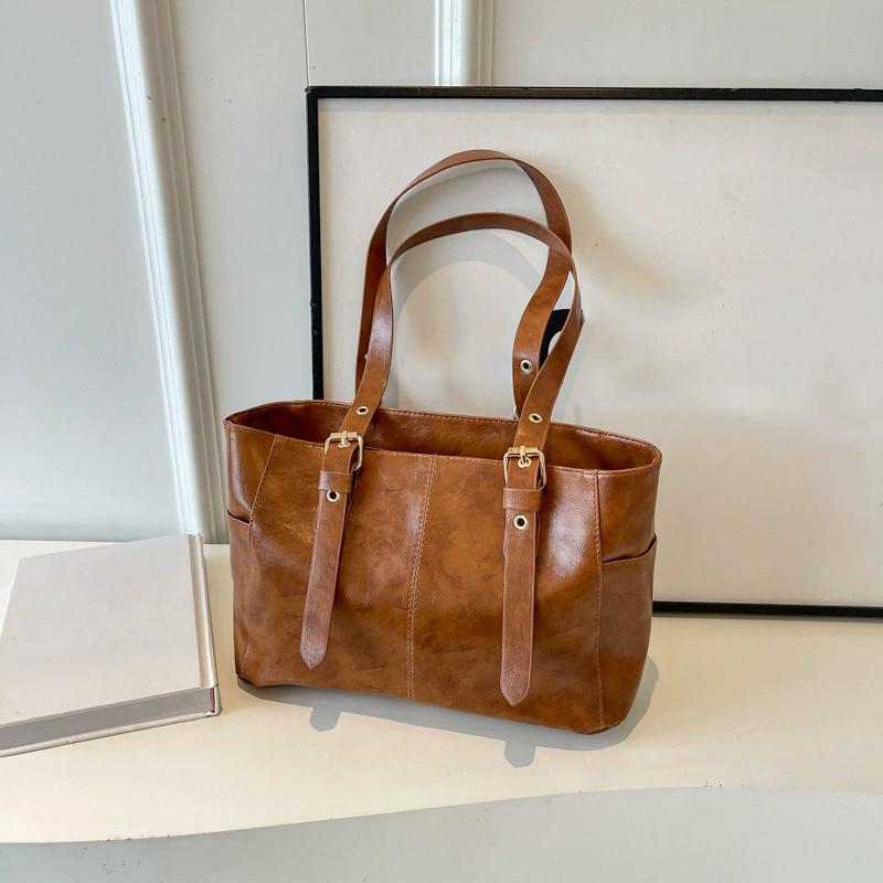 

Yogodlns Модные Ретро Женские Сумки на Плечо из ПУ Кожи Тренд Женская Сумка-Подмышка Большой Вместимости Женская Сумка для Поездок на Работу 32x11x19cm