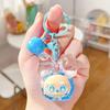 Acrylic Oil-Filled Cartoon Bow Knot Keyring Bag Charm Gift