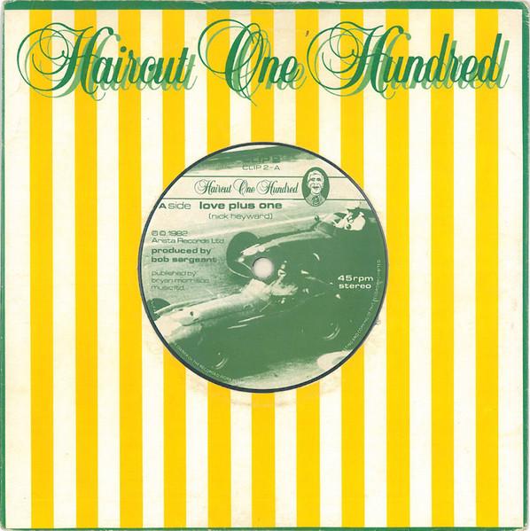 7-дюймовая пластинка HAIRCUT ONE HUNDRED Love Plus One CLIP2 Arista 1982 UK Рок Б/У