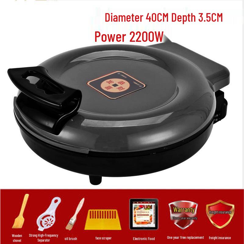 40CM Large Electric Griddle: Double-Sided Non-Stick Crepe & Pancake Pan for Home or Commercial Use