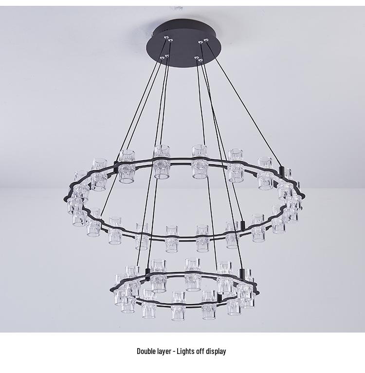 Postmodern Minimalist Chandelier for Living Room, Restaurant, or Bedroom - Italian Round Ring Design