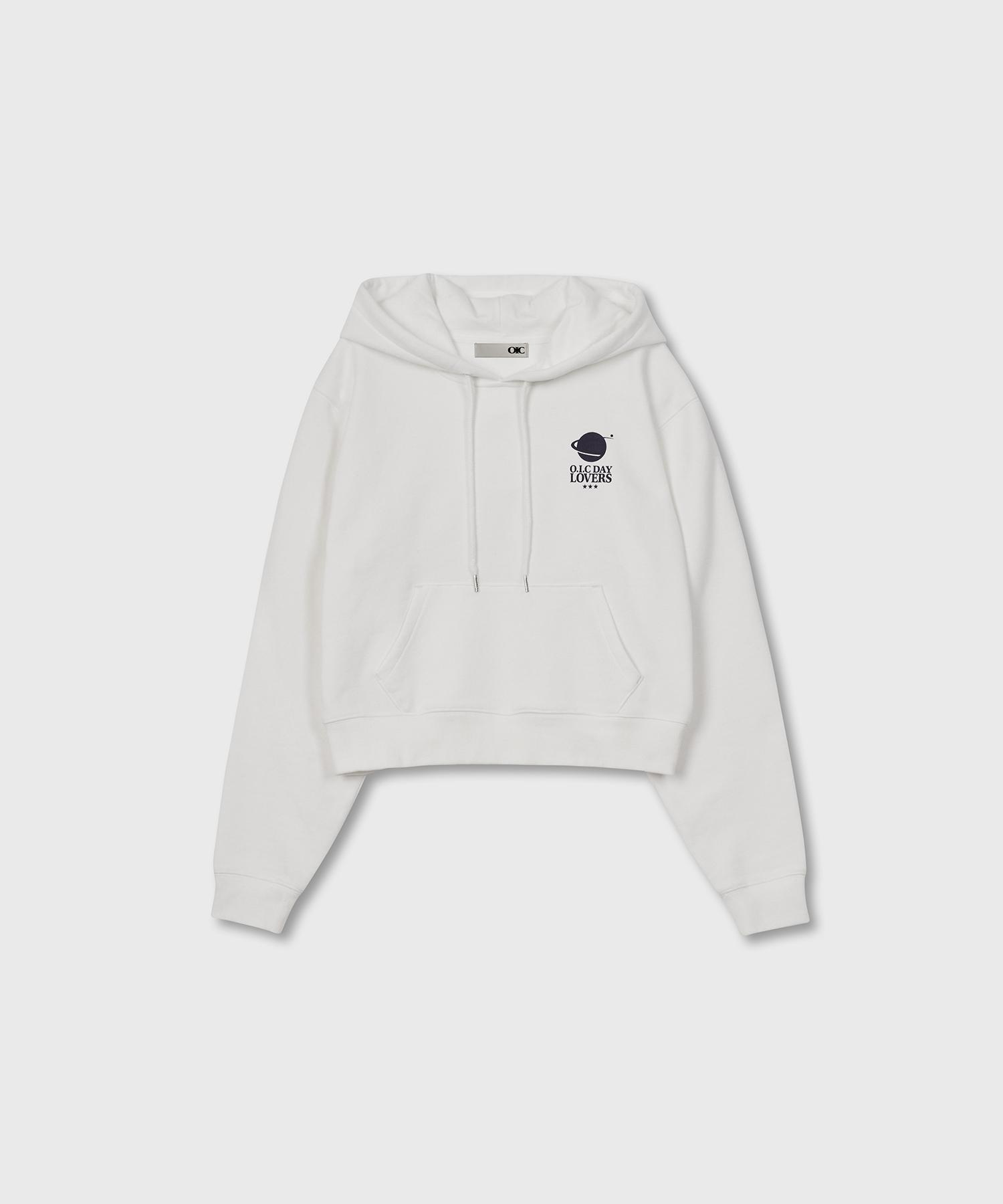 Oioi Collection New Symbol Crop Hoodie_White M
