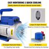 2 Gallon Vacuum Chamber Silicone Expoxy Degassing 4CFM 1/3HP Vacuum Pump