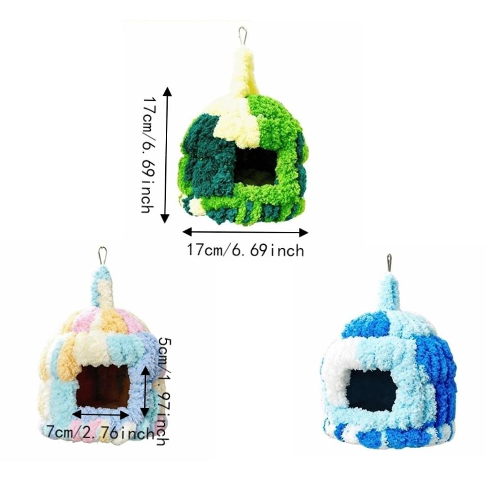 Plush Parrot Warm Nest Warm Bird Hanging Hammock Hanging Parrot House  Cage Accessories