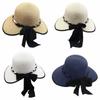 Big Bowknot Sun Hat Wide Brim Outdoor Sun Hat Portable Face Covering Cap  Travel Outing