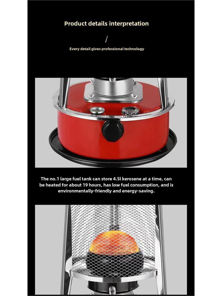 Portable Kerosene Heater Stove for Outdoor Activities Like Ice Fishing, Camping, and Household Heating.