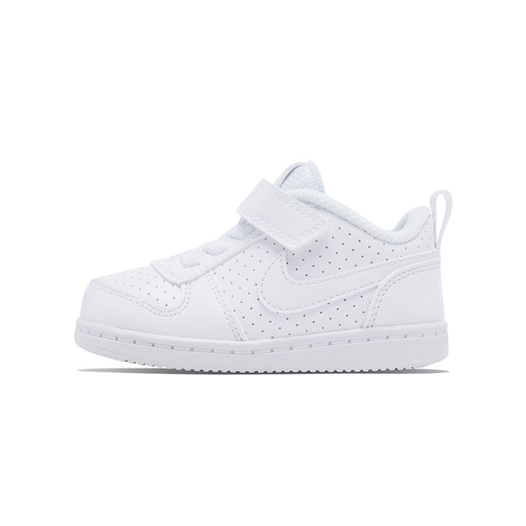 Nike Court Borough Comfortable Versatile Durable Mid-Top Walking Shoes Baby Shoes White AV3172-100
