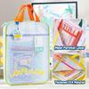 Waterproof Mesh Zipper Pouch Bag EVA Transparent File Bag Tutoring Bag  School Office Supplies