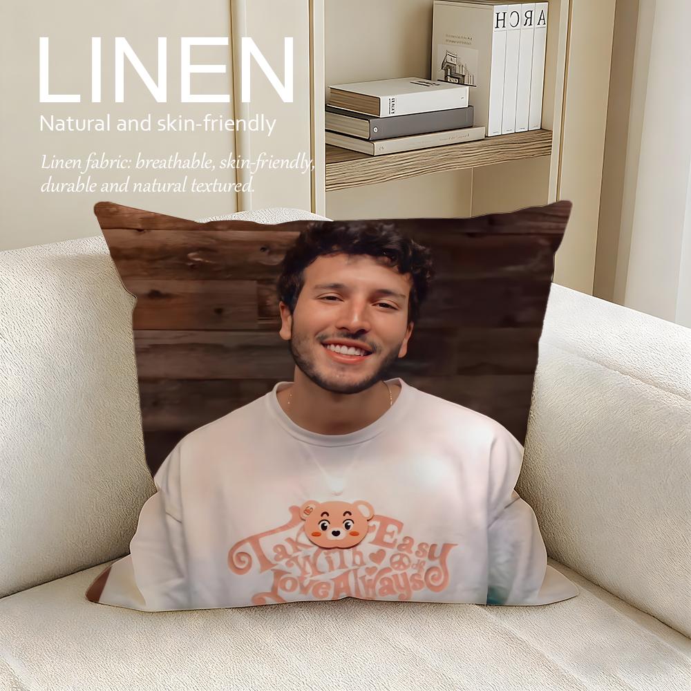 Music Sebastin Yatra Cushion Cover Pillowcase Set Pcs x x Breathable Washable Sofa Cushion Cover