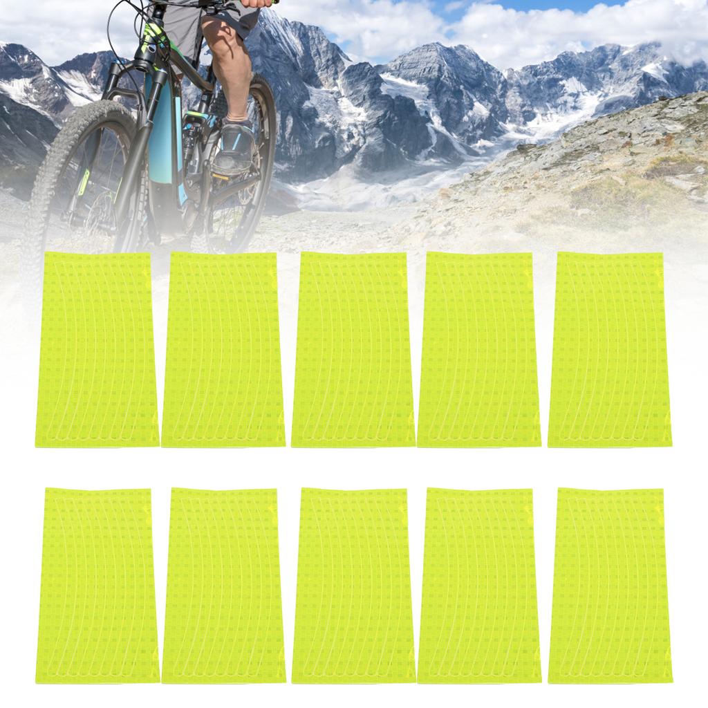 10pcs Reflective Wheel Stripe Decal Waterproof Adhesive Decals Night Reflective Decoration Stickers