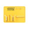 Wall Mounted Plastic Safety Lockout Station Open Style Padlock Board Workstation Shutdown Management Center for Industrial Use