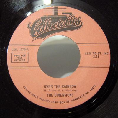7inch Record DIMENSIONS - Over The Rainbow COL1170 Collectables US Rock Used