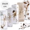 Babyu, Muslin Cotton Burp Cloths Large Delicate 5 Pcs. 39x39 Cm