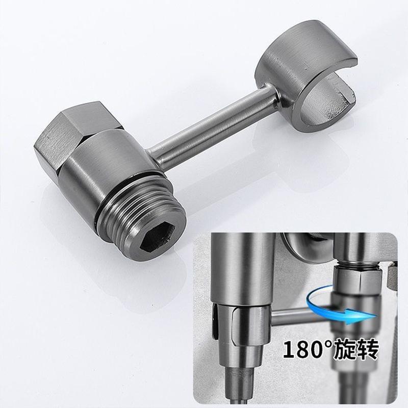 Zinc Alloy High Pressure Bidet Sprayer Set Bathroom Toilet Cleaner Spray Gun With 1 In 2 Out Angle Valve Greysilverblack