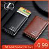 Crmvyh1 Interior Stickers 1Pcs Leather Car Driver License Credit ID Card Holder Case Wallet For ES RX NX LS UX LM LX GX LC RZ IS C