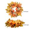 30cm Artificial Maple Leaves Candle Ring Candle Wreath Ring for Thanksgiving Centerpiece Table Decoration