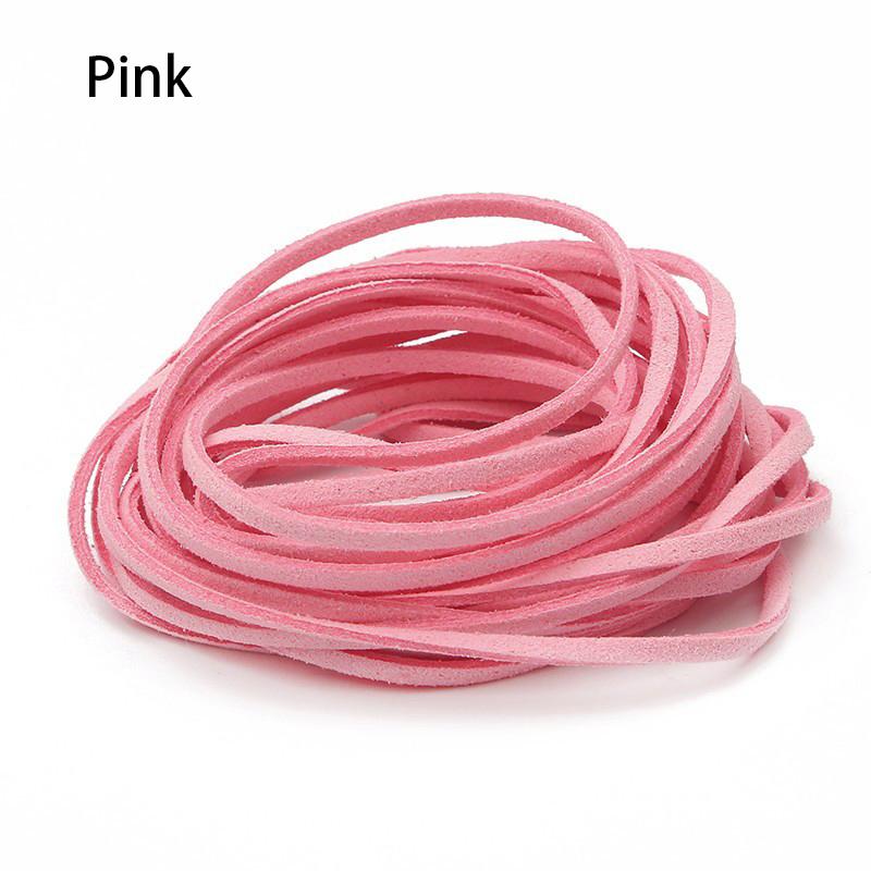 10 Meters 3mm Flat Faux Suede Braided Cord Korean Velvet Leather DIY Handmade Beading Bracelet Jewelry Making Thread String Rope