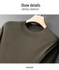 2025 Autumn Men's Plus Size Thick Knit Pure Color Long Sleeve Hoodie