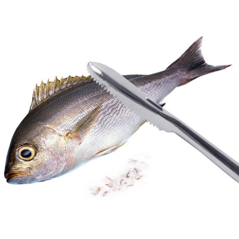 1Pc Stainless Steel Fish Scale Remover Cleaner Scaler Scrapers & Kitchen Peelers