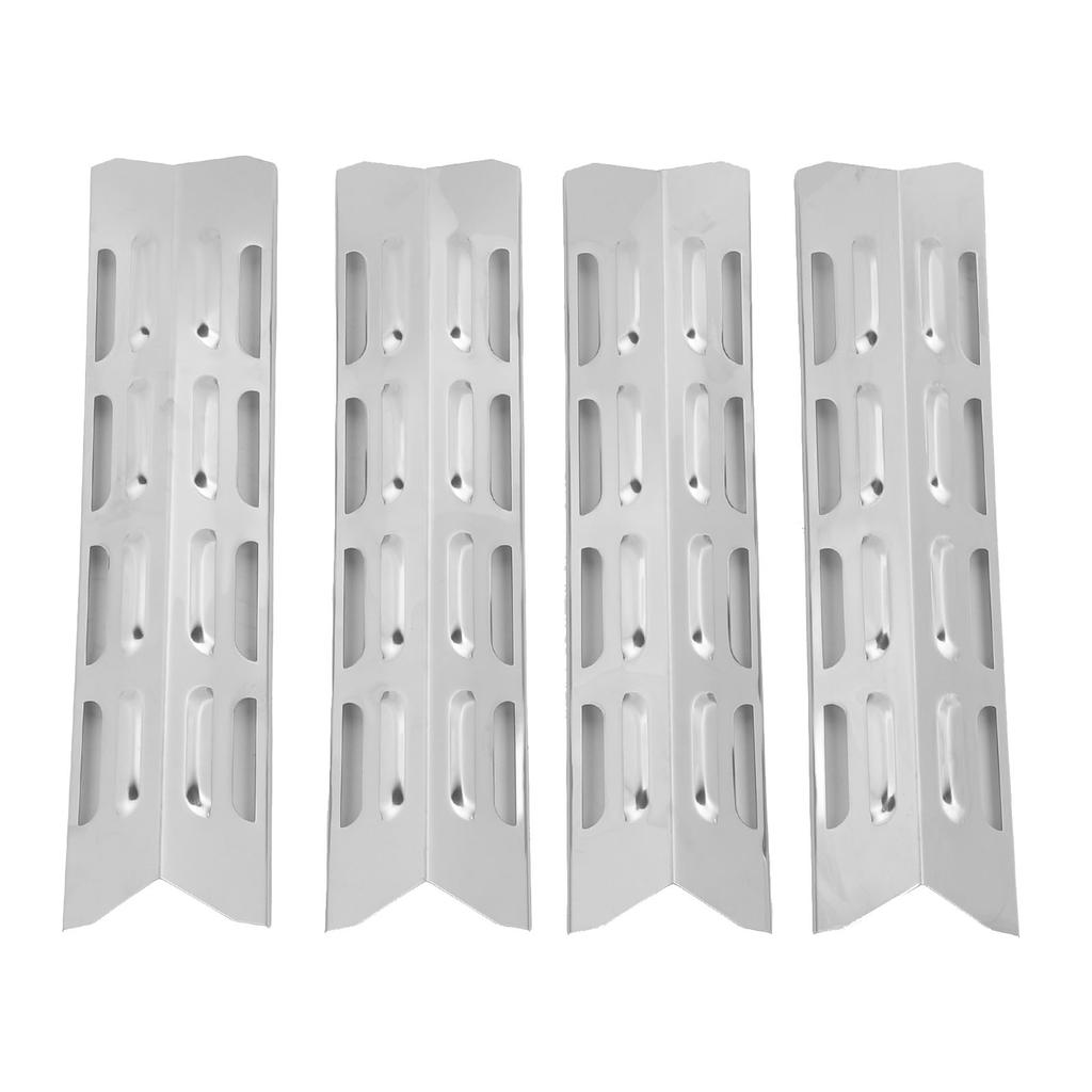 4PCS Grill Burners Cover Heat Plate Shield Tent Stainless Steel Enamel Adjustable Universal Durable Grill Accessory