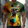 A Men's Personalized Pattern Printed Short-sleeved T-shirt for Comfortable and Breathable Summer Wear