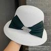 Summer straw woven sunscreen straw hat children versatile face hat bow hot diamond fashion travel beach hat