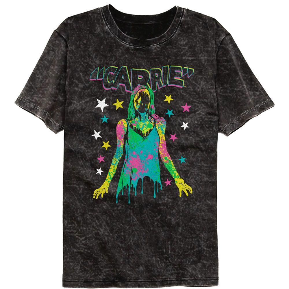 Carrie Color Splatter Black Colortone Mineral Wash Movie Shirt XXXXL