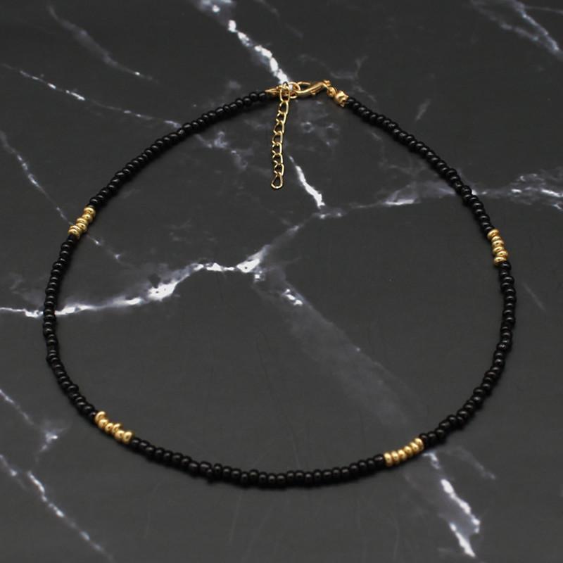 Bohemia Handmade Rainbow Seed Beads Simple Choker Necklace Women's Fashion Wild Sweet Colorful Collar Jewelry Gift