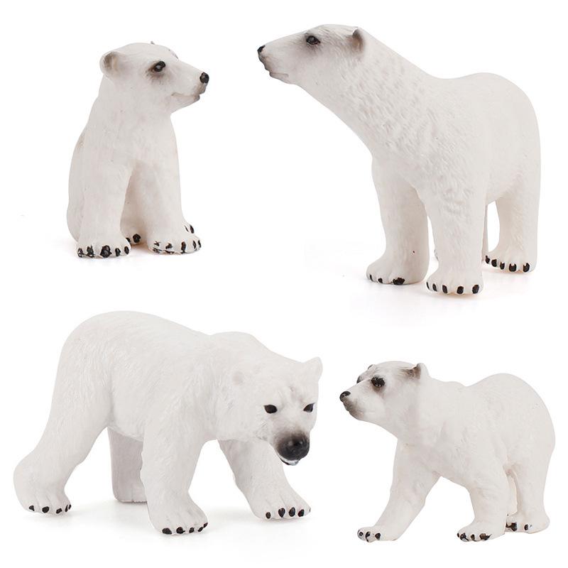 Cognitive Marine Animal & Polar Bear Toy Figurines Set for Early Childhood Education
